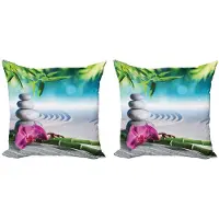 Abakuhaus Spa kussenhoesenset – varen groen – 45x45 cm – Dubbelzijdig