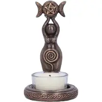 Nemesis Now - Triple Goddess Theelichthouder - Bronskleurig