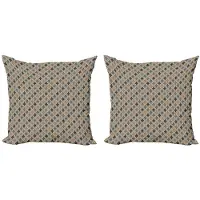 Abakuhaus Geometrisch Kussenbezug – Set 2x40x40 cm – Dubbelzijdig Druck – Multicolor