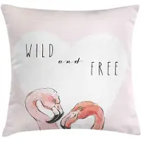 Abakuhaus Kussenhoes Wild en vrij – 40x40 cm – Dubbelzijdig bedrukt – lichtroze koraal