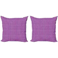 Abakuhaus Abstrakt Kussenhoesenset – 2x45x45 cm – Magenta/Lila – Dubbelzijdig