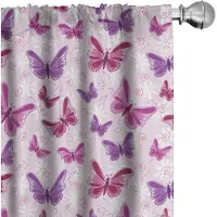 Abakuhaus Vlindergordijnen – 2-delige set 75x175 cm – Roze/Lila