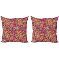 Abakuhaus Paisley Kussenhoezen Set – 2x50x50 cm – Dubbelzijdig bedrukt