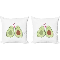 Abakuhaus Avocado Kussenhoes – 2x40x40 cm – Dubbelzijdig bedrukt – Rits