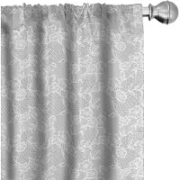 Abakuhaus Gordijnen – 2x75x245 cm – Wit – microvezel – halfverduisterend – Kant