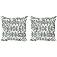 Abakuhaus Kussenhoes Set – 2x40x40 cm – Dubbelzijdig druk – Seafoam