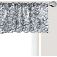 Abakuhaus Flowerland raamvalletje, gordijnvalletje voor keuken en slaapkamer met tunnelzoom, 137 cm x 30 cm, paarsblauw wit