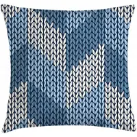 Abakuhaus Kussenhoes – Geometrisch Dubbelzijdig Bedrukt – 45x45 cm – Blauw/Wit