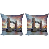 Abakuhaus London Kussenhoezen Set – 2x40x40 cm – Dubbelzijdig bedrukt – Multicolor