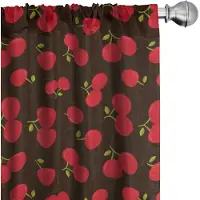 Abakuhaus Gordijnen – 2x75x175 cm – Microvezel, Donkerbruin & Roze