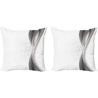 Abakuhaus Kussenhoes 45x45 cm – Decoratief Kussen – Dubbelzijdige afdruk, Grijs/Wit