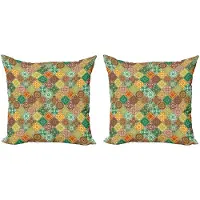 Abakuhaus kussenhoes – Set 2x40x40 cm – Dubbelzijdig bedrukt – Microvezel