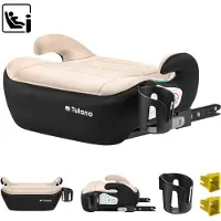 Tulano Cabby 30 i-Size Autostoelverhoger met Isofix - Zitverhoger - Kinderzitje 125-150 cm - Beige/Zwart
