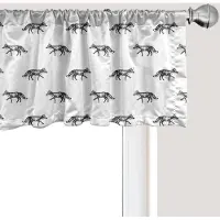 Abakuhaus Vos Raamvalletje, Gordijnvalletje voor Keuken en Slaapkamer met Tunnelzoom, 137 cm x 30 cm, Houtskoolgrijs Wit