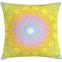 Abakuhaus Kussenhoes – vischubbenpatroon, ronde krans, veelkleurig, 45x45 cm