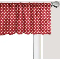 Abakuhaus Retro Raamvalletje, Gordijnvalletje voor Keuken en Slaapkamer met Tunnelzoom, 137 cm x 45 cm, Rood