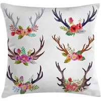 Abakuhaus Gewei-kussenhoes – Bloemen en dieren – 40x40 cm – wasbaar