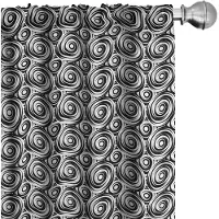 Abakuhaus – Moderne gordijnen 2-delige set 75x175 cm – zwart-wit, microvezel