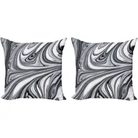 Abakuhaus Abstrakt Kussenhoes Set – 2x50x50 cm – Dubbelzijdig bedrukt – Grijs