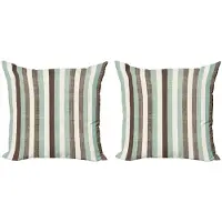 Abakuhaus Retro Kussenhoes Set – 2x 40x40 cm – Gestreept, Dubbelzijdig Digitaal bedrukt