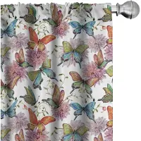 Abakuhaus Vlinder Voorhangen – Set 2x75x175 cm – Mikrofaser, Multicolor