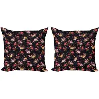Abakuhaus Aquarel Sierkussenhoes Set van 2, Vintage Roos Tuin, Modern Accent Dubbelzijdige Digitale Print, 45x45, Meerkleurig