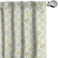 Abakuhaus Vischubben gordijnen – 2x75x175 cm – Microvezel – Olijfgroen