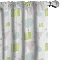 Abakuhaus – Pastel Geometrische Gordijnen – Microvezel – Seafoam – 2x Panelen