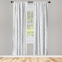 Abakuhaus Grijs-Wit Gordijnen – 2x75x225 cm – Microfaser