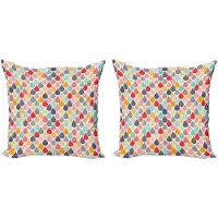 Abakuhaus Geometrische kussenhoes set – 2x50x50 cm – dubbelzijdig bedrukt