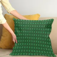Abakuhaus Kussenhoes – Vintage Argyle Tartan – 50×50 cm – Dubbelzijdig bedrukt, donker groen