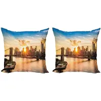 Abakuhaus New York Kussenhoes – 2x40x40 cm – Dubbelzijdig digitaal