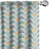 Abakuhaus geometrische gordijnen – Chevron Retro – 75×245 – microvezel zeeschuim