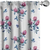 Abakuhaus Bloemen gordijnen – 2x75x175 cm – Microfiber – Halfdonker