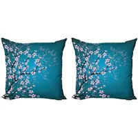 Abakuhaus – Kussenhoes Set 2x50x50 – Sakura Bloemen – Dubbelzijdig bedrukt