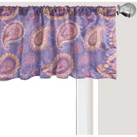 Abakuhaus Etnische paneelrok, gordijnvalletje voor keuken en slaapkamer met tunnelzoom, 137 cm x 45 cm, Lavendel Perzik Crème