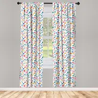 Abakuhaus Muziek Raamgordijnen Aquarel – 2-delig set – 75x175 cm – Microvezel, Halfschaduw