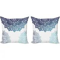 Abakuhaus Flora Kussenhoes Set – 2x50x50 cm – Dubbelzijdig bedrukt – Mikrofaser