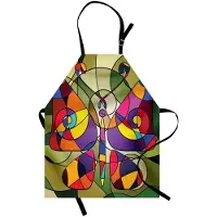 Abakuhaus Kookschort met vlinders, Abstracte vlinderkunst, Geschikt voor binnen- en buitengebruik, Vlekbestendig, Veelkleurig