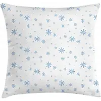 Abakuhaus Winterkussenhoes – 50x50 cm – Wit-Blauw – bedrukt aan beide zijden