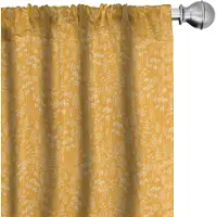 Abakuhaus Botanische Gordijnen – 2x75x175 cm – Microvezel – Halfschaduw – Marigold Cream