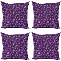 Abakuhaus Indigo Kussenhoes Set – 4x 45x45 cm – Dubbelzijdig druk – Paars