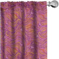 Abakuhaus Gordijnen – 2x75x225 – Mikrofaser – Halve verduistering – Verbrande Sienna Lila