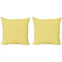 Abakuhaus Abstrakt Kussenhoes – 40x40 – Dubbeldruk – geel/wit