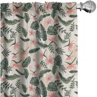 Abakuhaus Tropische Plumeria Gordijnen – 2x75x245 cm – microvezel, Halverduisterend