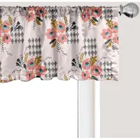 Abakuhaus Bloemenraamvalletje, Gordijnvalletje voor Keuken en Slaapkamer met Tunnelzoom, 137 cm x 45 cm, Licht Geurschaal Meerkleurig
