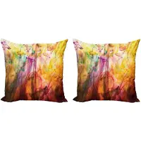 Abakuhaus – Moderne Kussenhoes Set 2x60x60 cm – Dubbelsidig Digitaaldruk – Regenboog