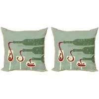 Abakuhaus Dekokussen – 2x50x50 cm – Grunge groen – Dubbelzijdig bedrukt