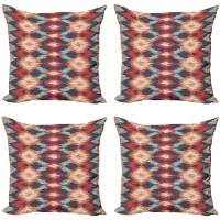 Abakuhaus Ikat kussenhoes-set – 4x40x40 cm – dubbelzijdig bedrukt