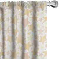 Abakuhaus Sterren Gordijnen – 2x75x225 cm – microvezel – Lichtgetinte Pale Yellow Marigold